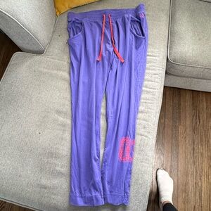 Purple Zumba Lounge Pants with Red Drawstring